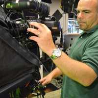 <p>Greg Riccardi in his Video Marketing Group studio in Allendale.</p>