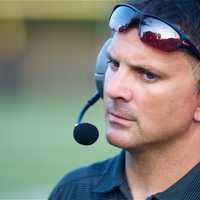 <p>Mamaroneck Head Coach Anthony Vitti has a watchful eye on the action in Friday&#x27;s season opener vs. Mahopac.</p>