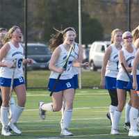 <p>The Broncos celebrate winning their third consecutive title.</p>