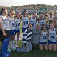 <p>Bronxville poses with the Section 1 trophy plaque.</p>