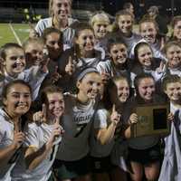 <p>The Hornets pose with the Section 1 championship plaque.</p>