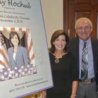 <p>Lieutenant Governor Kathy Hochul (L) with RBA President Al Samuels and RBA incoming Chair Debra Boening.</p>