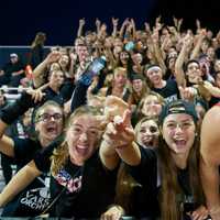 <p>The Yorktown cheering section was packed and loud at Friday&#x27;s game at Rye. </p>