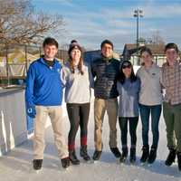 <p>A group of friends at the rink for open skating.</p>