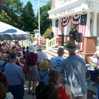 <p>The Village of Fishkill held its 114th annual Declaration of Independence reading Monday morning, with a large crowd gathering in front of Van Wyck Hall to soak in the history.</p>