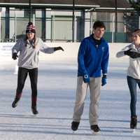 <p>Skaters enjoy the PAL Ice Rink.</p>