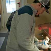 <p>Skates are sharpened at the PAL Skating Rink in Westport.</p>