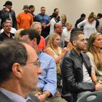 <p>Well-wishers packed the Hillsdale council chambers to show their support for Corey Rooney, sworn in Tuesday as a patrolman.</p>