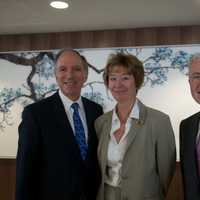 <p>From L: Chairman of the Board Larry Smith, Burke President and CEO Mary Beth Walsh, and former Board Chairman Michael Divney at Monday&#x27;s ribbon-cutting ceremony. </p>