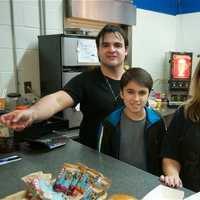 <p>At the concession stand at Sport-O-Rama.</p>