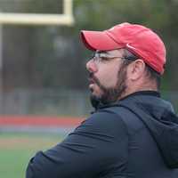 <p>Somers coach Vin DeGregorio watches the action.</p>