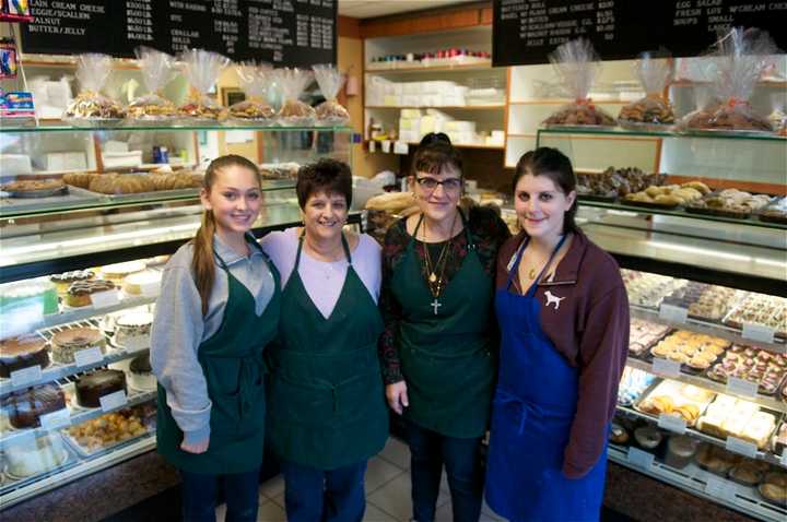 Some of the staff at Cafe Piccolo Pastry and Bagels.