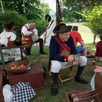 <p>Visitors to the Stony Point Battlefield State Historic Site on Saturday got to see a reenactment of an 18th century military encampment.</p>