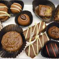 <p>An assortment of scrumptious chocolates at Hanna Krause's Homemade Candy in Paramus.</p>