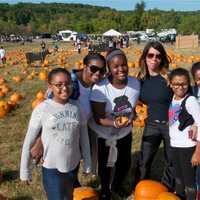 <p>Picking pumpkins at Outhouse Orchards.</p>