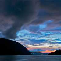 <p>Area thunderstorms resulted in these painted skies and blowing storm clouds over the Hudson.</p>