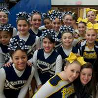 <p>The Walter Panas cheerleaders at Saturday's competition.</p>