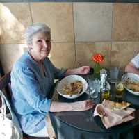 <p>Customers enjoying a meal at Lake View Bistro.</p>