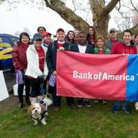 <p>A team of walkers representing Bank of America at Sunday morning&#x27;s walk.</p>