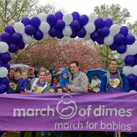 <p>Hundreds come out in the rain Sunday morning to support the March of Dimes March For Babies at Jennings Beach in Fairfield.</p>