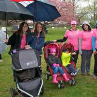 <p>Hundreds come out in the rain Sunday morning to support the March of Dimes March For Babies at Jennings Beach in Fairfield.</p>