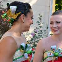 <p>Rockettes Nicole Baker Luftig, left, and Sarah Staker.</p>