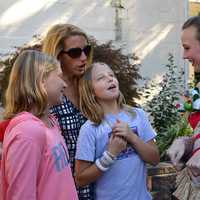 <p>Rockette Sarah Staker fields questions from star-struck fans.</p>