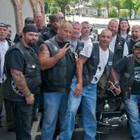 <p>Members of the Yonkers Motorcycle Club and other area clubs hosted a fundraiser for a Yorktown family that needed three heart transplants. Two of the brothers - Dominick and Nicky - are second and third, respectively, from right in the photo.</p>