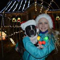 <p>BFFs Mia and Holly get ready to hand out candy canes to visitors.</p>