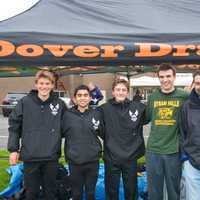 <p>Members of the Dover track and field team at Friday&#x27;s meet.</p>