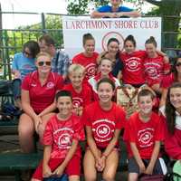 <p>Members of the Larchmont Shore Club swim team.</p>