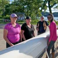 <p>Rowers get ready to hit the water at the HRRA.</p>