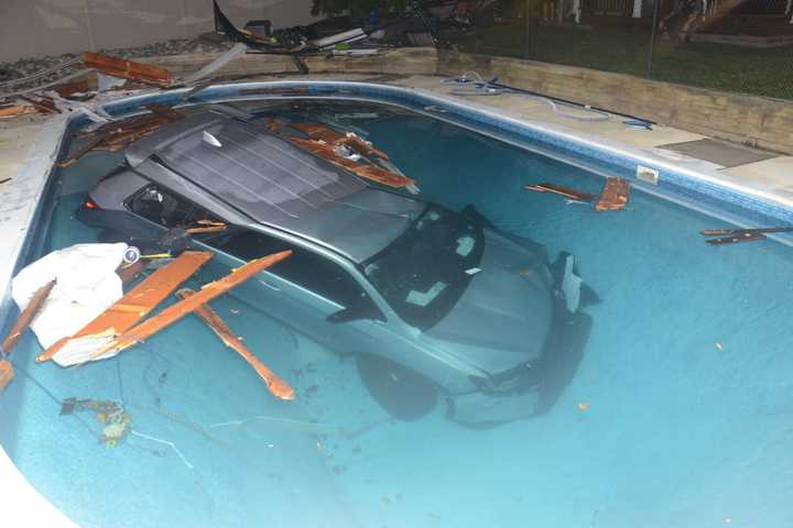 Emerson Driver Rescued By Westwood Officer In Pool Plunge Gets Careless Driving Summons