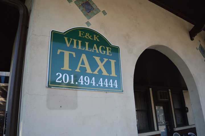 The taxi stand on North Broad Street at the Ridgewood train station.