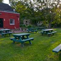 <p>The outdoor dining area at Holy Smoke in Mahopac.</p>