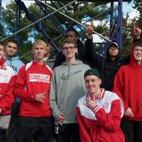 <p>Tappan Zee fans cheer on the Dutchmen during the opening round Class A playoff game.</p>