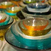 <p>Glass bowls from Hudson Beach Glass.</p>