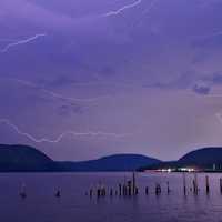 <p>As thunder storms rolled through the area last night, scattered and frequent lightening bursts put on a show in Westchester and Putnam skies. This shot is a three-photo is a composite.</p>