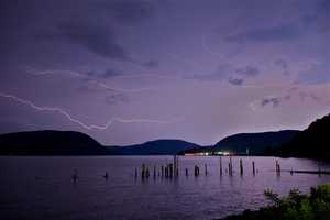 Lightning Puts On Show As Storms Roll Through