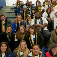 <p>Hudson Valley athletes and coaches get ready for the Opening Ceremonies.</p>