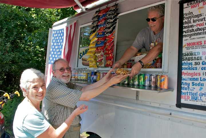 Sal and Tina Celona have worked the truck for 25 years, and their specialty is hot dogs, and their own home style chili and onions.