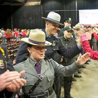 <p>State Troopers and local police show support for the athletes at Friday night&#x27;s Opening Ceremonies.</p>