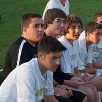 <p>The Nanuet bench watches a tie game.</p>