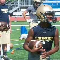 <p>Lourdes players get set for the upcoming season.</p>