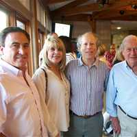 <p>Attendees mingle during the fundraiser for the Bedford Playhouse Friday night.</p>