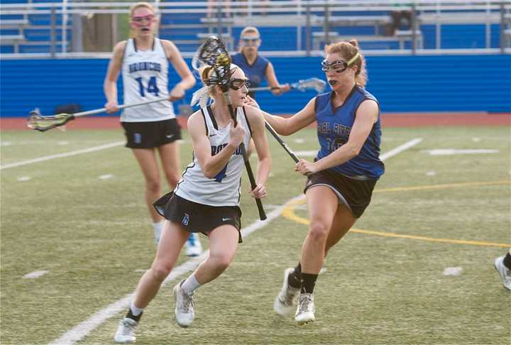 The Pearl River High girls lacrosse team locked horns with two-time defending sectional champion Bronxville in the Class C championship game Thursday night at Mahopac high school.