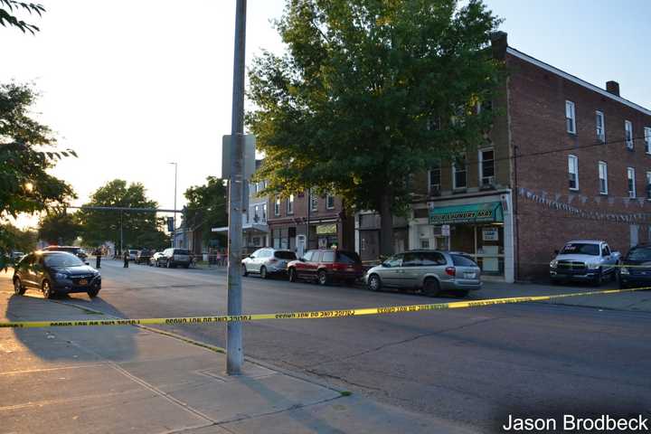 A man is in critical condition after being shot.