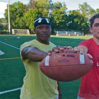 <p>Ossining team leaders Shamar Holebrook (L) and Liam O&#x27;Connor.</p>