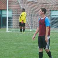 <p>The Dover High boys soccer team preps for the upcoming season at a recent scrimmage.</p>