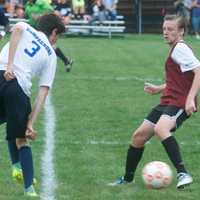 <p>The Dover High boys soccer team preps for the upcoming season at a recent scrimmage.</p>